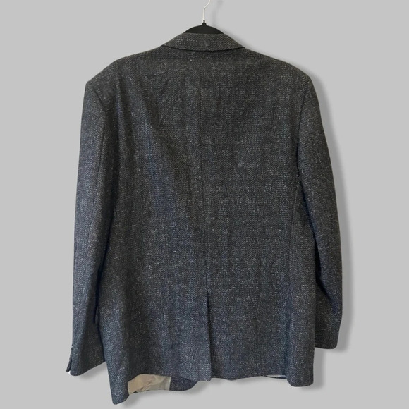 Vintage Wm.H.Leishman Pure Wool Herringbone Tweed Blazer - Picture 2 of 16